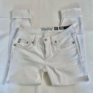Miss Me White Women Mid-Rise Skinny Jeans